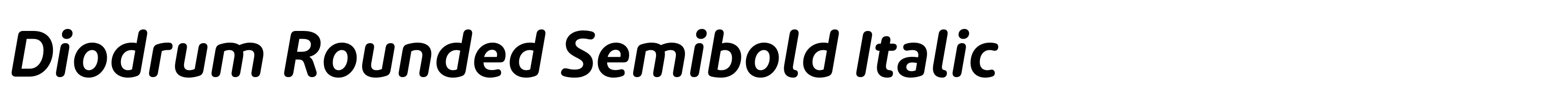 Diodrum Rounded Semibold Italic